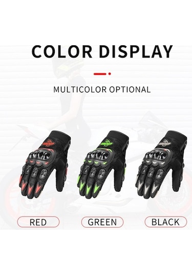 Kullanışlı Motor Eldiveni: Çarpışma Koruma, Parmak Ucu Dokunmatik, Kaymaz Tasarım Ve Şok Emici Avuç İçi.