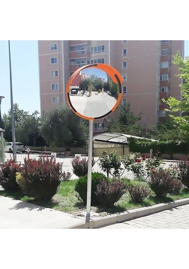 Ayna Direği Trafik Levhası Direği Flanşlı Boru Trafik Otopark Direk 2.5 Metre Siyah