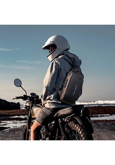 Sırt Çantası, Hırsızlığa Karşı Koruma, Omuz Göğüs Çantası, Günlük Yürüyüş Sırt Çantası, Su Geçirmez, Erkekler Ve Kadınlar İçin Usb Şarj Portlu Gri - Kahverengi