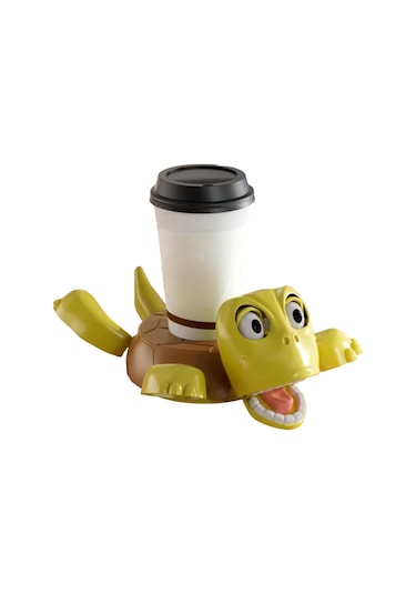 Dofolink Plastik Kap垫i Turtle Figürü - 3 Yaş Ve Üstü - 17.5x12.5x5 Cm - Kuru Mendil İle Temizlenir - Sarı Poşetli