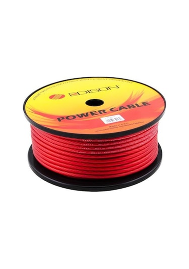 Edison Pro8ga 8ga Artı Kablosu Çoraplı 30mt