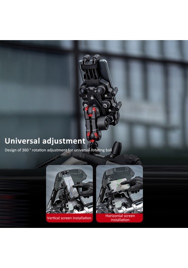 Shineyee Motosiklet Telefon Tutucu Tutucu Motosiklet Cep Telefonu Tutucu Hırsızlığa Karşı 360 Dönebilen Motosiklet Gidon Tutucu