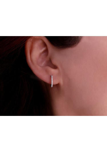 Sirius Pırlanta Taşlı Halka Küpe  0804E0060