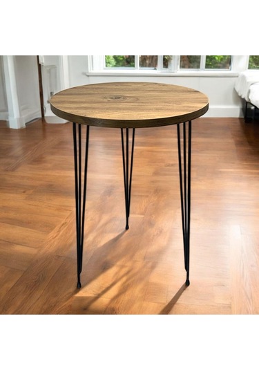 Zigon Sehpa A.çam Metal Tel Ayak Beyaz - Atlantik Çam