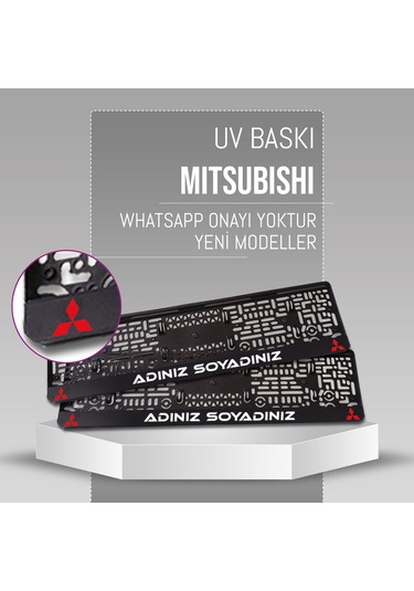 Mitsubishi Plakalık, 2 Adet Premium Uv Baskı, Plakalıkhane