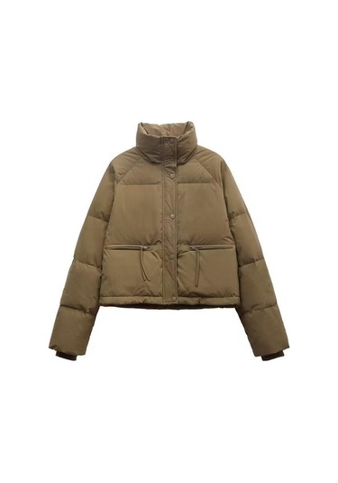 Kış Kadın Kısa Moda Pamuk Ceket Rahat Kadın Sıcak Tutan Kaban Küçük Arkadaş Büyük Boy Ten Ten Rengi