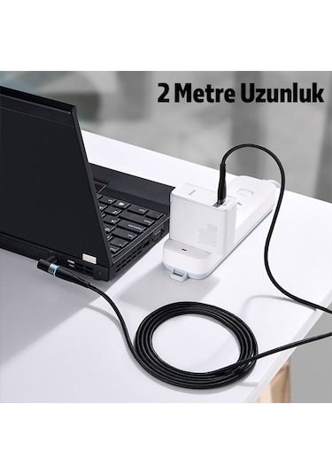 Baseus Zinc Manyetik Type-C To Dc Round (7.9X5.5Mm) Lenovo Uyumlu Lapto
