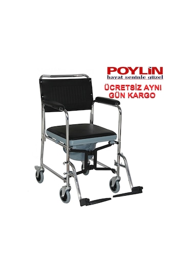 Banyo Duş Tuvalet Sandalyesi Tekerlekli Sandalye