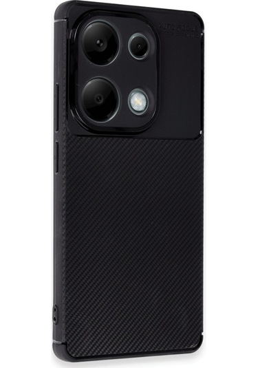 Xiaomi Redmi Note 13 Pro 4g Kılıf Focus Carbon Silikon Kapak Siyah