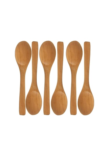 Bambu 6 Ahşap Kaşık Takımı 13Cm