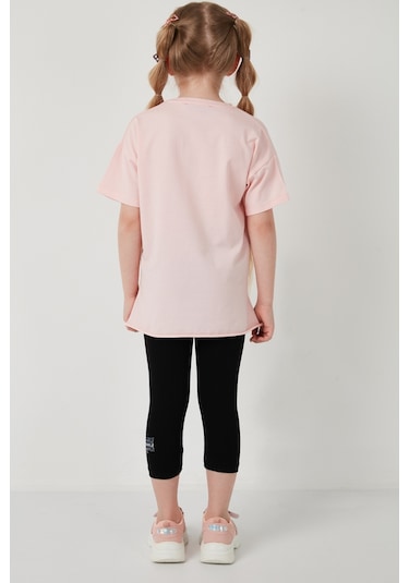 Lela Pamuklu Bisiklet Yaka Kısa Kollu Taytlı Alt-Üst Kız Çocuk Takım 6212007 Somon Lela Pamuklu Bisiklet Yaka Kısa Kollu Taytlı Alt-Üst Kız Çocuk Takım 6212007 Somon