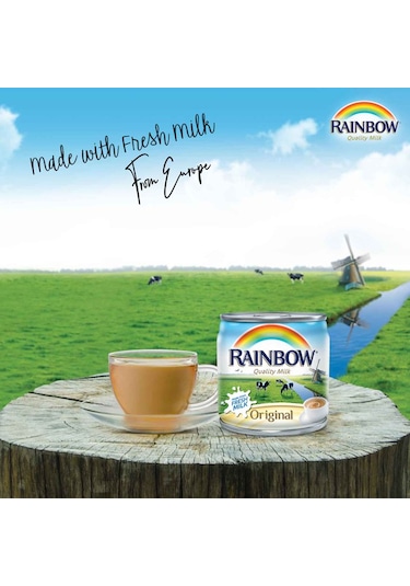 Rainbow Evaporated Milk Quality Milk 170 Gr X3 Adet
