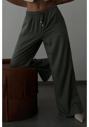 Lacarino 7636 Plazzo Kadın Pantolon Yeşil