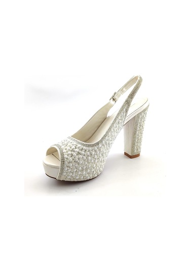 L&l 374 Günlük Kadın Topuklu Ayakkabı-beyaz Beyaz