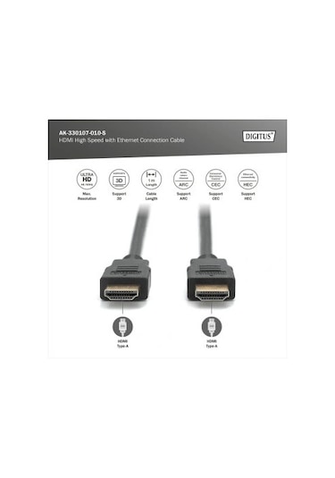 Digitus Ak-330107-010-s 1m 4k Hdmı Kablo 1 M
