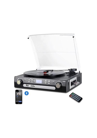 Dıgıtnow Stereo Hoparlörlü Bluetooth Kayıt Oynatıcı Black-36