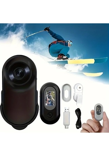 Elmpaly Siyah 360 Derece Dönen 1080p Lcd Ekranlı Evcil Hayvan Kamerası 120 Derece Geniş Açı 240 Dakika