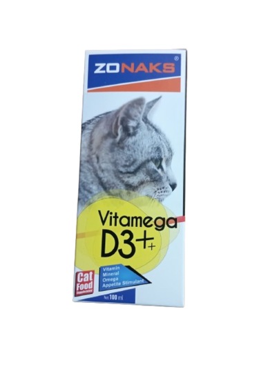 Zonaks Kediler İçin D3 ve Omega 3-6-9 Vitamin 100 ML
