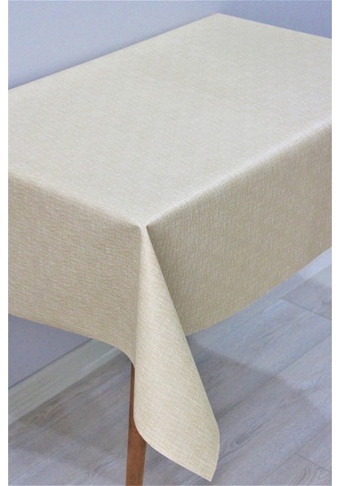 Elyaf Astarlı Silinebilir Muşamba Masa Örtüsü Bej - 141-a-kahve