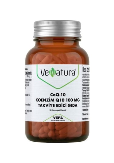 Venatura Koenzim  Q10 100 MG 30 Yumuşak Kapsül