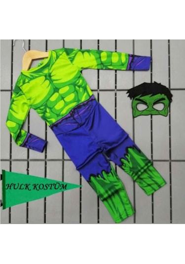 Sedirli Maskeli Hulk Çocuk Kostümü