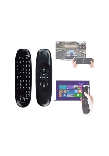 3 Ü 1 Arada Kablosuz Hava Mouse Mini Klavye Kumanda