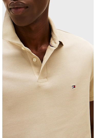 Tommy Hilfiger Erkek Polo Yaka T Shirt Mw0mw17770 Rbt Kum Kum