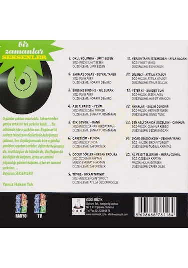 Bir Zamanlar Seksenler CD