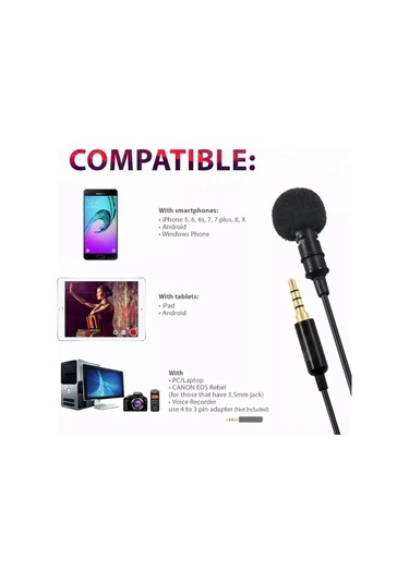 Reedark Küçük Klipsli Mikrofon - Akıllı Telefon, Kamera Ve Bilgisayarlar İçin Profesyonel Ses Kaydı