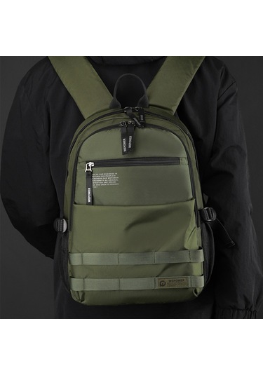 Wepower 2329 Su Geçirmez Naylon Rahat Sırt Çantası Nefes Alabilir Erkek Sırt Çantası 14 Inç Dizüstü Bilgisayar İçin Haki