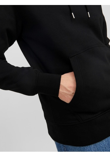 Jack & jones Kapüşonlu Rahat Kesim Siyah Erkek Sweat 12241687 001