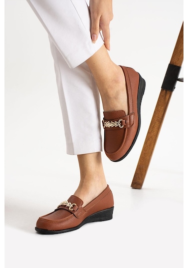 Modafrato Stl-503 Ortopedik Taban Kadın Babet Anne Ayakkabısı Taba