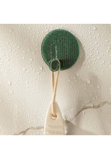 Gajeena 4 Adet Pet Materyal Süper Tutuculu Traşsız Örgü, Duvarı Hasarmadan Banyo-mutfak Kullanıma Uygun, Towel-üstü-geri Takıcı Yeşil Diğer