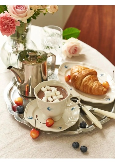 Roomi 250 Ml Seramik Kupa, Biblo Desenli, Elde Boyanmış 165259565 Yeşil