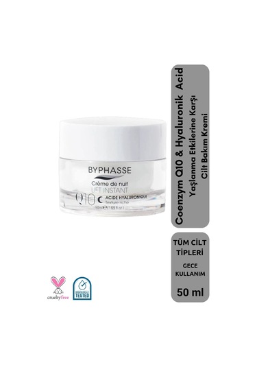 Byphasse Koenzim Q10 Hyaluronik Asit İçerikli Yaşlanma Karşıtı Gece Kremi 50 ML
