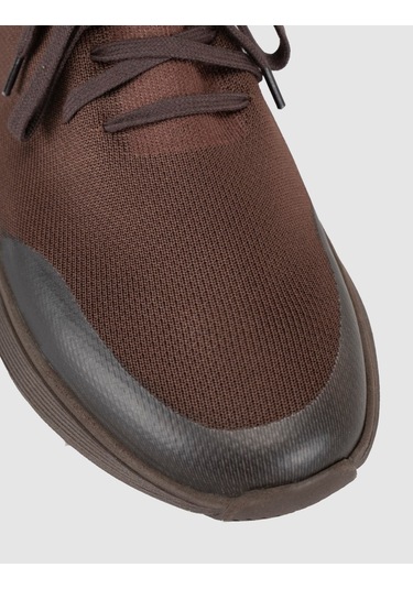 Cabani Castello Kahve Triko & Hakiki Dana Deri Erkek Sneaker Kahverengi Cabani Castello Kahve Triko & Hakiki Dana Deri Erkek Sneaker Kahverengi