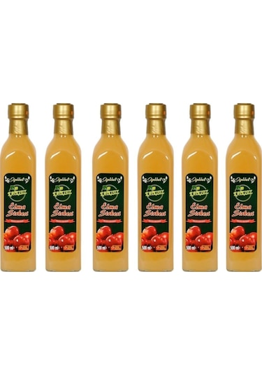 Elma Sirkesi 6x500 Ml - %100 Katkısız Doğal Geleneksel Ev Yapımı