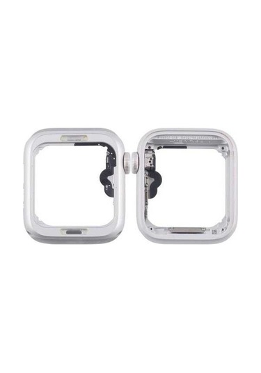 Tongxida İos Saat Uyumlu 4 İçin 40mm Lte Alüminyum Orta Çerçeve Plakası Taç Dönme Ekseni Flex Kablo Gümüş Renkli Model/i