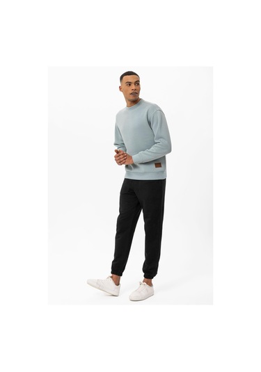 Seppe Erkek Basic Sweatshirt Buz Mavisi