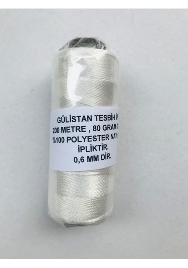 Makaralı Tesbih İpi..Beyazdır..200 Metre . 80 Gramdır