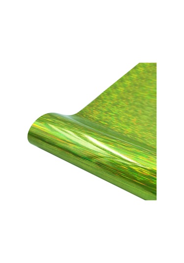 Sones 30,5 X 50 Cm Illusion Lazer Fırçalanmış Parıltılı Kendinden Yapışkanlı Vinil Gravür Etiketi Yeşil