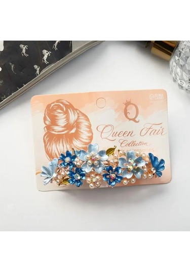 Queen Fair "çiçek Vals" İnci Saç Tokası, 9 Cm 145825267 Açık Mavi