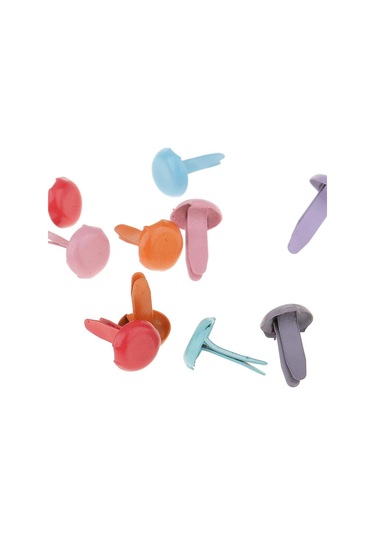 Suntek Scrapbooking Craft Için 200 Parça Metal Brad 8x12mm