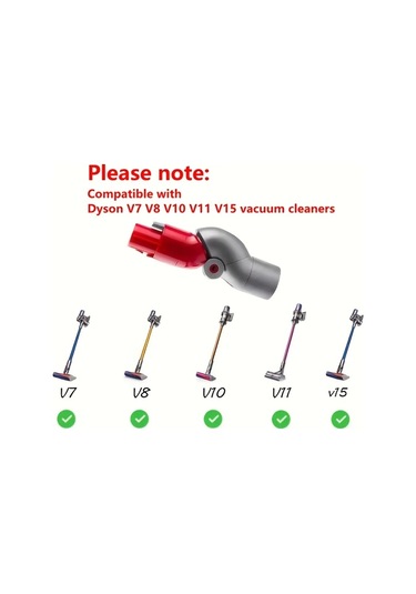 Boatshop1 V7 V8 V10 V11 V15 Elektrikli Süpürge Aksesuarları Seti 1 Adaptör Ve 1 Rastgele Temizlik Fırçası Kavisli Boru Dönüşüm Başlığı Saç Kesici Toz