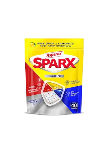 Asperox Sparx Bulaşık Makinesi Deterjanı 40 Tablet