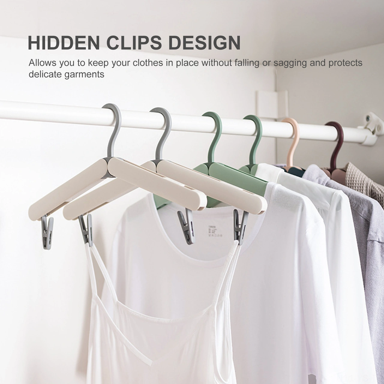 Yunboo Seyahat İçin Katlanabilir Abs Oyma Teli - Kaymazsız, Uzay Tasarruflu, Ev Ve Seyahat Kullanıma Uygun, Bebek Ve Yetişkin Giysileri İçin Çok Fonksiyonlu Beyaz