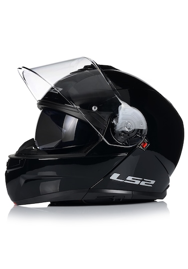 Ls2 Strobe 2 Siyah Çene Açılır Motosiklet Kaskı Siyah