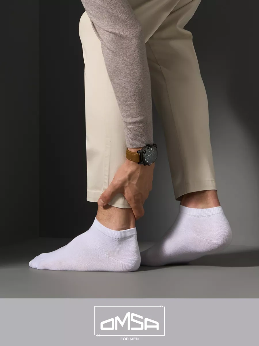 Omsa Pamuklu Kısa Yaz Çorapları 5'li Set 91726293 Beyaz