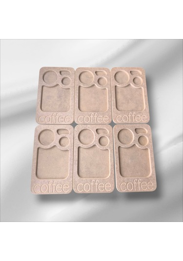 Ahşap Boyanabilir Kahve Sunumluk 6 Adet