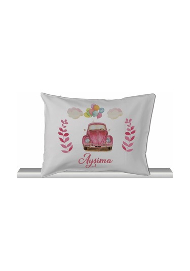 Pia Baby Gl 2010 İsme Özel Arabalı Yastık Zıbın Set Krem